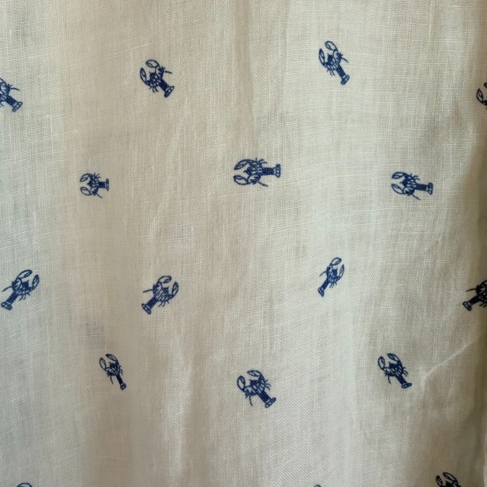 Report Collection Mens 100% linen Short Sleeve Shirt Size XL Lobster Resort - Picture 4 of 11